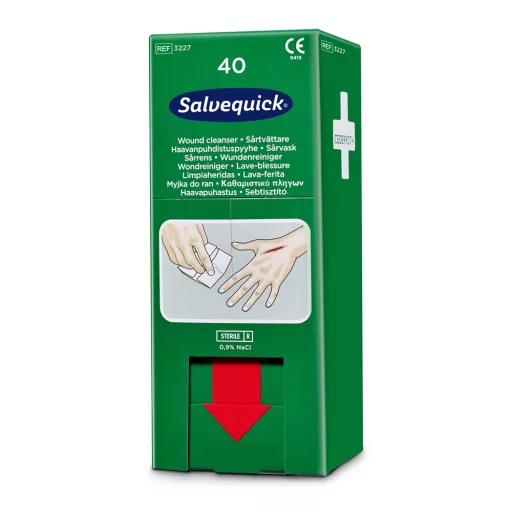 Nordik Cederroth Salvequick sebtisztító kendő sebkezelő adagoló utántöltő, 40 db