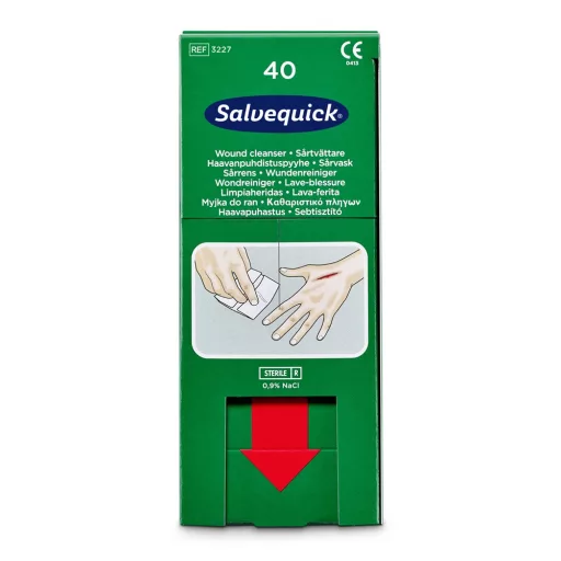 Nordik Cederroth Salvequick sebtisztító kendő sebkezelő adagoló utántöltő, 40 db