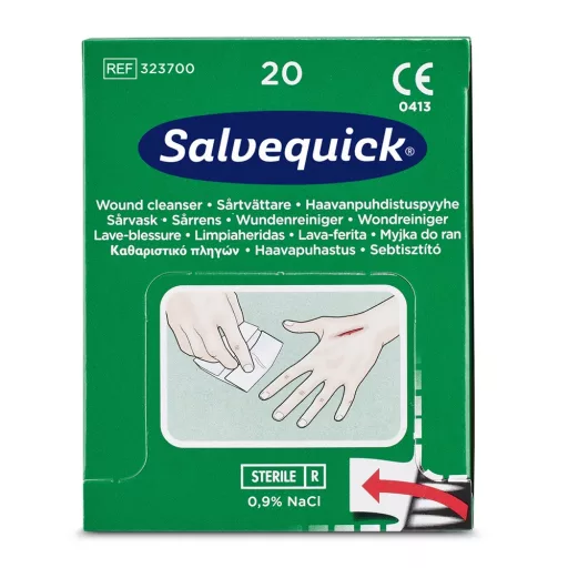 Nordik Cederroth Salvequick sebtisztító kendő elsősegély állomás utántöltő