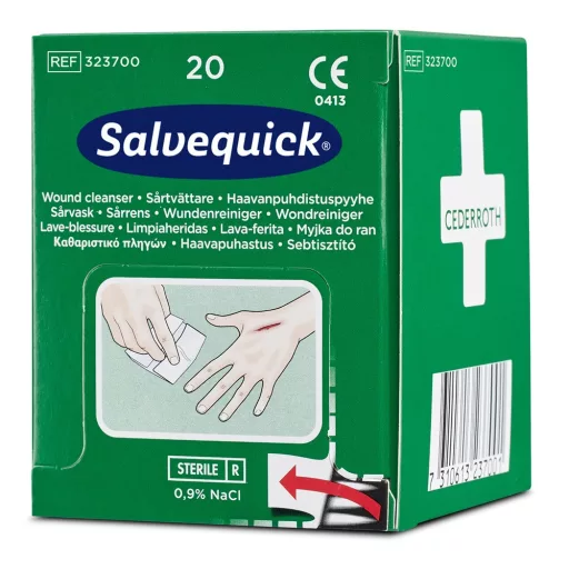 Nordik Cederroth Salvequick sebtisztító kendő elsősegély állomás utántöltő