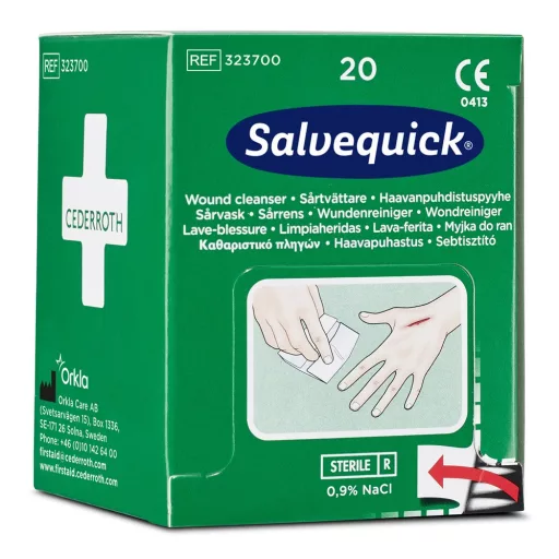 Nordik Cederroth Salvequick sebtisztító kendő elsősegély állomás utántöltő
