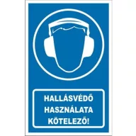 HALLÁSVÉDŐ HASZNÁLATA KÖTELEZŐ!, PVC 1 mm, 160x250