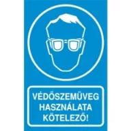 VÉDŐSZEMÜVEG HASZNÁLATA  KÖTELEZŐ!, PVC 1 mm, 160x250