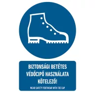   BIZTONSÁGI BETÉTES VÉDŐCIPŐ HASZNÁLATA KÖTELEZŐ!, PVC 1 mm, 160x250