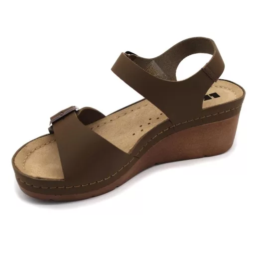 Szandál 1130 LEON Comfort női bőr, barna, 41