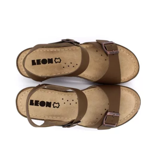 Szandál 1130 LEON Comfort női bőr, barna, 41