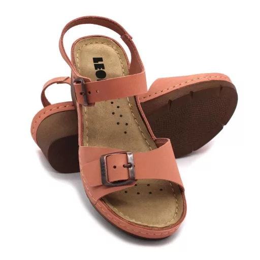 Szandál 1130 LEON Comfort női bőr, fekete, 41