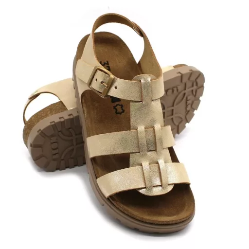 Szandál 6300 LEON Comfort női bőr, arany, 40