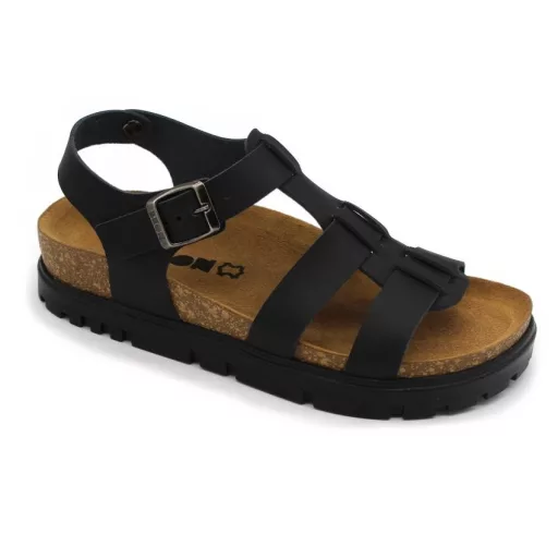 Szandál 6300 LEON Comfort női bőr, fekete, 41