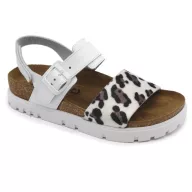 Szandál 6302 LEON Comfort női bőr, fehér, 38