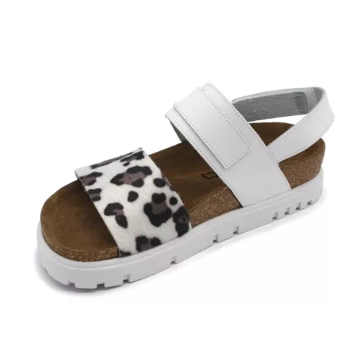 Szandál 6302 LEON Comfort női bőr, fehér, 39