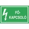 Tábla PVC 250x160, Főkapcsoló