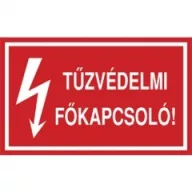 Sorozattábla, PVC, Tűzvédelmi főkapcsoló