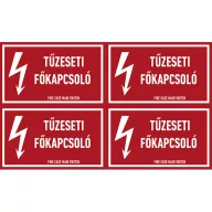TŰZESETI FŐKAPCSOLÓ, vinil öntapadó, 100x60