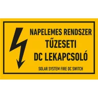   NAPELEMES RENDSZER TŰZESETI DC LEKAPCSOLÓ, vinil öntapadó, 160x100