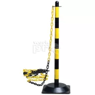   Tartóoszlop lánchoz 90cm magas vízzel tölthető talppal sárga/fekete