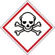 GHS piktogram, Mérgező, nagyon mérgező anyag, 100x100mm