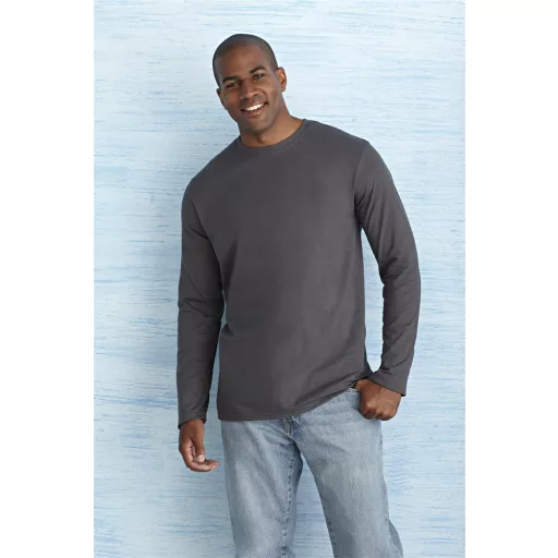 Póló (Gildan Softstyle) férfi hosszú ujjú unisex (100%pamut 153/m2) red, S
