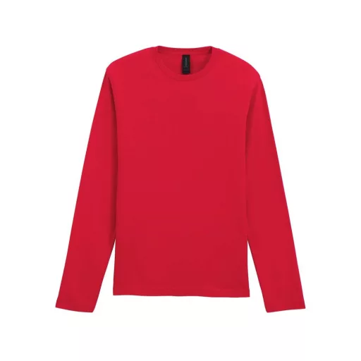 Póló (Gildan Softstyle) férfi hosszú ujjú unisex (100%pamut 153/m2) red, S