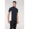 Póló Kariban galléros férfi férfi (65%poliészter 35%pamut) black/lime, XL