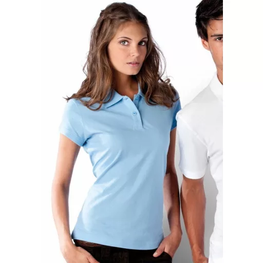 Pólóing Kariban női rövid ujjú női (100% pamut) tropical blue, XL