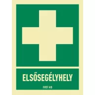 ELSŐSEGÉLYHELY, Utánvilágító PVC, 150x200