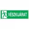 Sorozattábla VÉSZKIJÁRAT (felirat+piktogram)