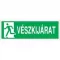 Sorozattábla VÉSZKIJÁRAT (felirat+piktogram), öntapadós