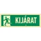 KIJÁRAT (FELIRAT + PIKTOGRAM, ISO), Utánvilágító PVC, 300x100