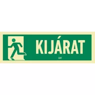   KIJÁRAT (FELIRAT + PIKTOGRAM, ISO), Utánvilágító öntapadó, 300x100