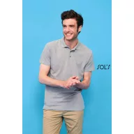   Póló Sols Spring II galléros férfi férfi (100%pamut 210g/m2) black, 3XL