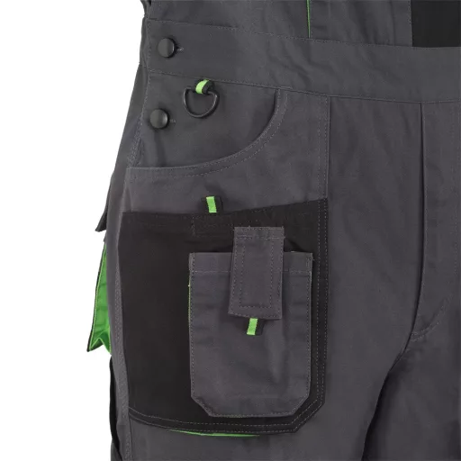 Nadrág kantáros (100%pamut) TOP GREEN 100 BIBPANTS, green, L