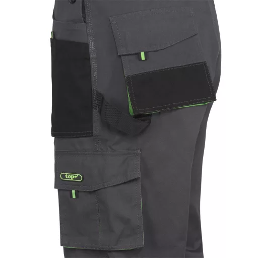 Nadrág kantáros (100%pamut) TOP GREEN 100 BIBPANTS, green, L