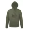 Kapucnis pulóver (vaddisznó mintával) 50% pamut 50% poliészter, military green, 2XL