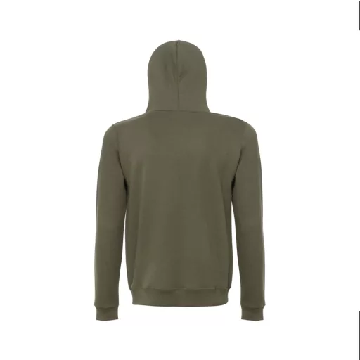 Kapucnis pulóver (ponty mintával) 50% pamut 50% poliészter, military green, M