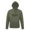 Kapucnis pulóver (ponty mintával) 50% pamut 50% poliészter, military green, S