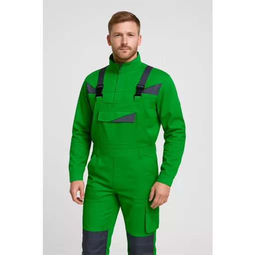 Munkaruha set TOP NOVA kabát és kantáros nadrág, fehér, S