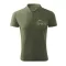 Vadász póló (vaddisznó hímzéssel) galléros TOP, khaki, L