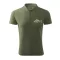Vadász póló (ponty hímzéssel) galléros TOP, khaki, M