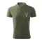 Vadász póló (szarvas hímzéssel) galléros TOP, khaki, S