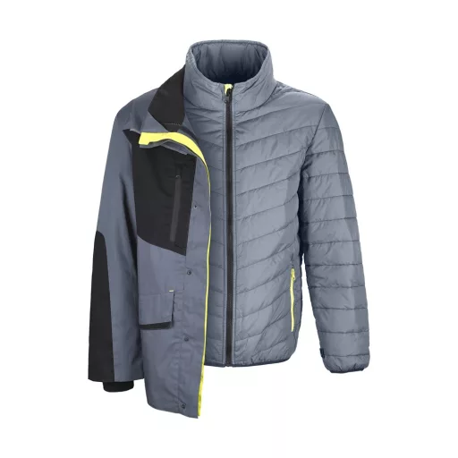 TOP PHOENIX CO2D PRK kabát, black/grey/fluo yellow, 6XL