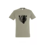   Póló (medve mintával) kereknyakú (100%pamut 190gr/m2) TOP, khaki, L