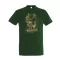 Póló (szarvas mintával) kereknyakú (100%pamut 190gr/m2) TOP, bottle green, M