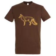   Póló (róka mintával) kereknyakú (100%pamut 190gr/m2) TOP, barna, L