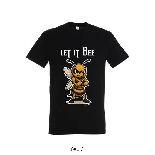 Póló (méhecske mintával Let it Bee) kereknyakú TOP, white, S