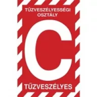   Tábla TUT 008001 Öntapadó 250x400 (C tűzveszélyességi osztályba sorolt helyiség)
