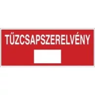 Sorozattábla, "Tűzcsapszerelvény", PVC, 250x100