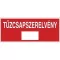 Sorozattábla, "Tűzcsapszerelvény", PVC, 250x100