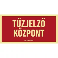 TŰZJELZŐ KÖZPONT, Utánvilágító öntapadó, 300x150