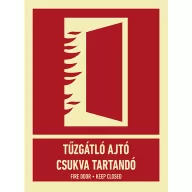   TŰZGÁTLÓ AJTÓ ZÁRVA TARTANDÓ, vinil öntapadó, 150x200